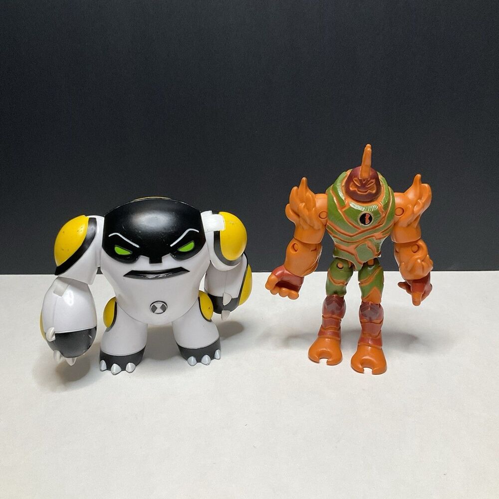 Playmates Ben 10 Hot Shot & Cannonbolt Action Figures Cartoon Network Lot 2